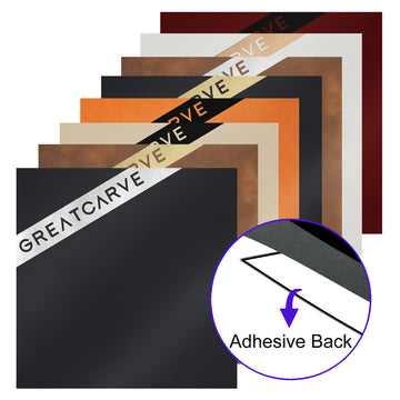 GreatCarve Scratch Leather with Adhesive Back - 11.8"x 9.45"