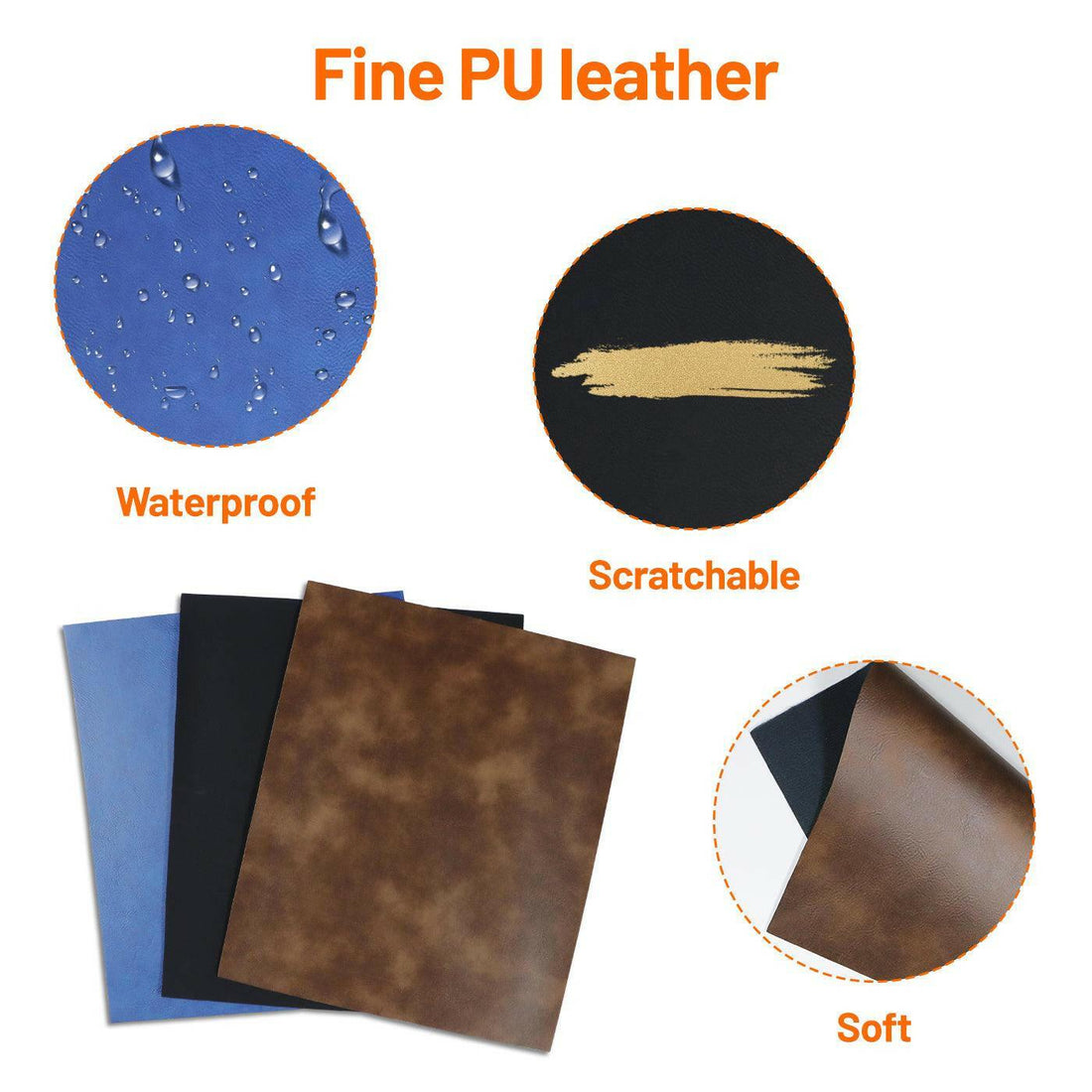 Scratch Leather - Multiple Sizes - (12 Pcs) for Laser Engraving- GreatCarve